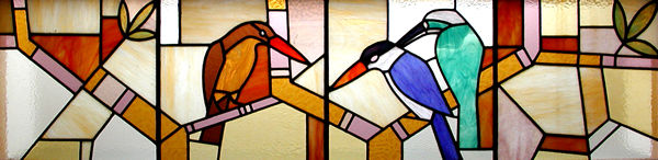 3種のカワセミステンドグラス